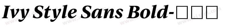 Ivy Style Sans Bold字体转换